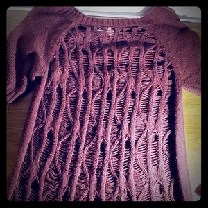 French connection Short Sleeve Ripped Sweater